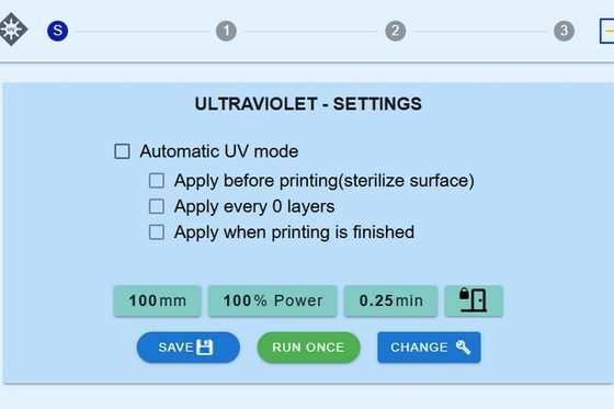 Configuración UV